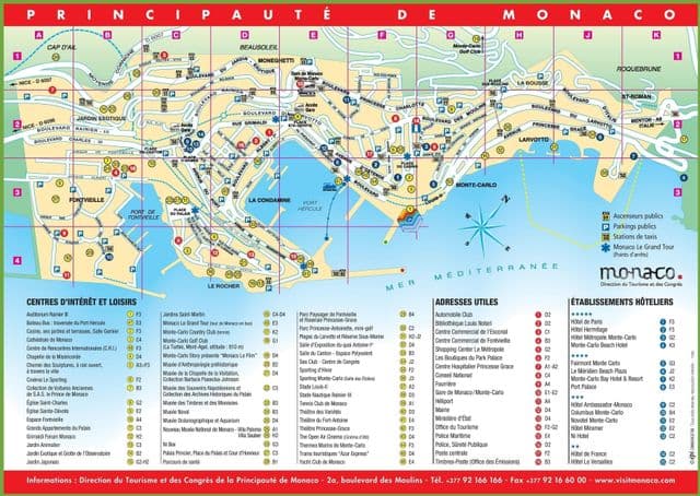 Monaco sights map