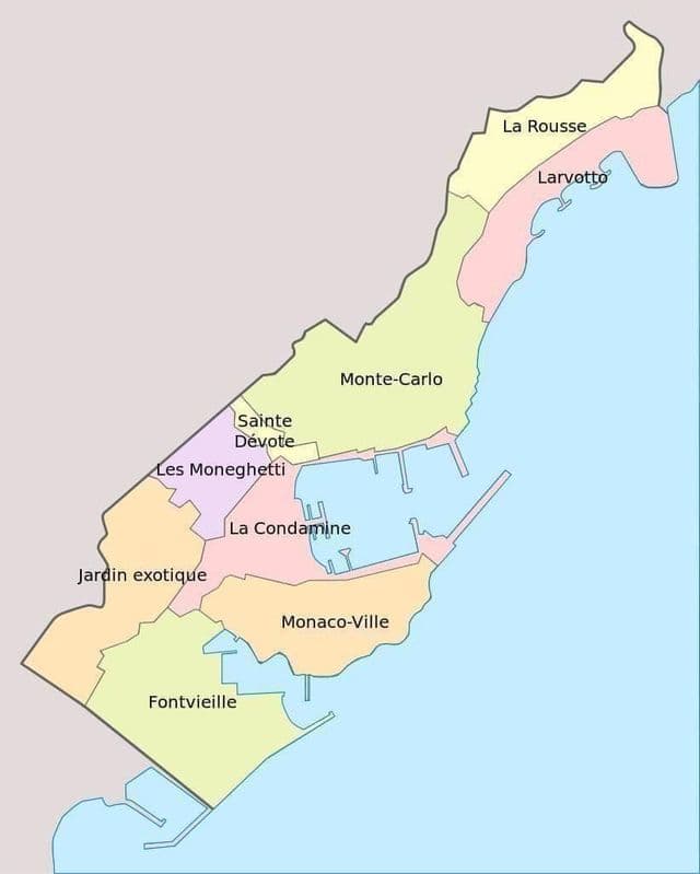 Monaco district map