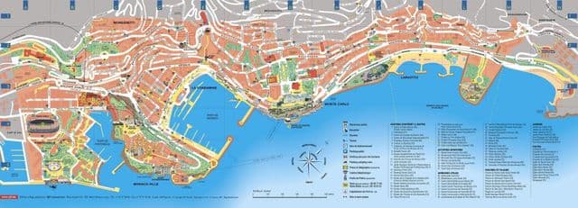 Monaco sightseeing map